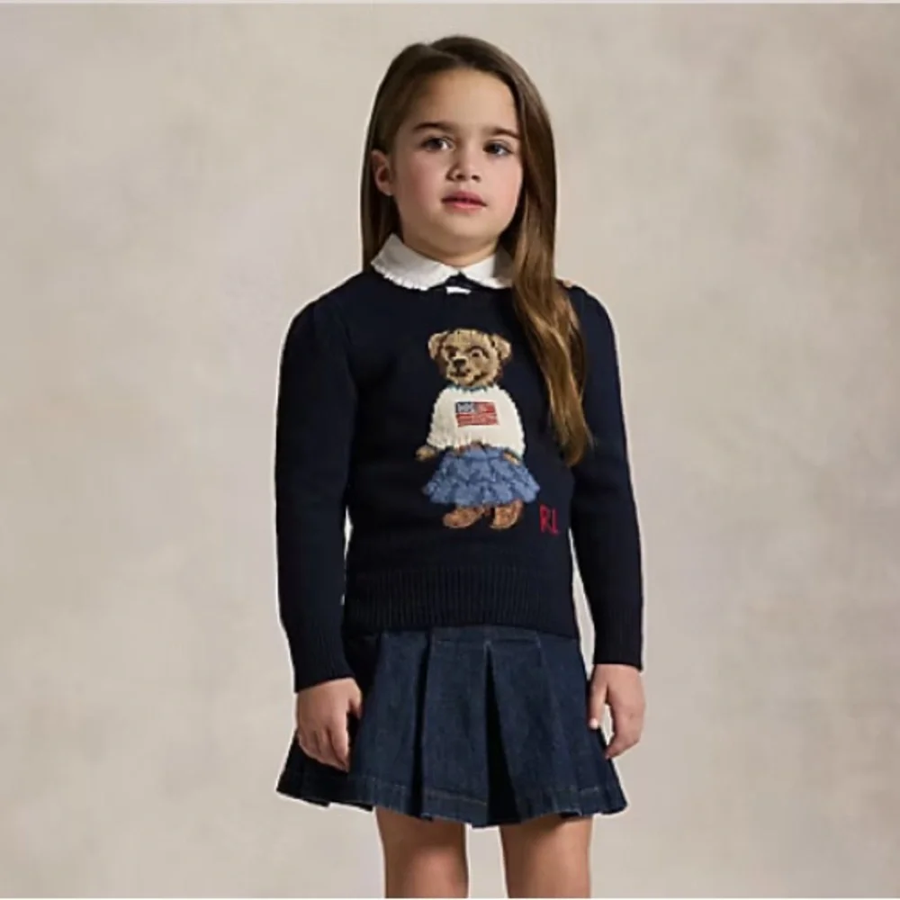 Ralph Lauren Knit Cotton Sweater Polo Bear